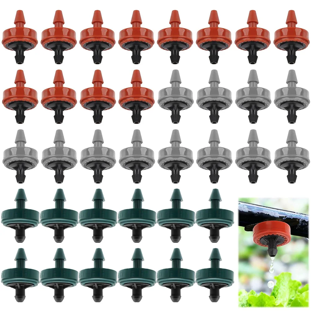 20-200PCS 2L 4L 8L Pressure Automatic Compensating Dripper Steady Flow Garden Emitter Durable Irrigation Water Regulator Dripper