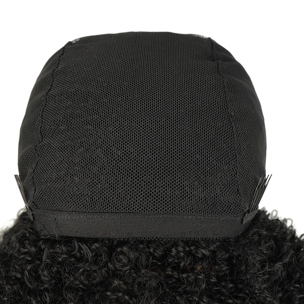 วิกผมสั้นสังเคราะห์ทรงแอฟโฟรแบบลอนหลวมสำหรับผู้หญิงผิวดำ วิกผมแอฟโฟรสั้นแบบลอนพร้อมหน้าม้า วิกผมลอนธรรมชาติสำหรับงานคอสเพลย์และปาร์ตี้