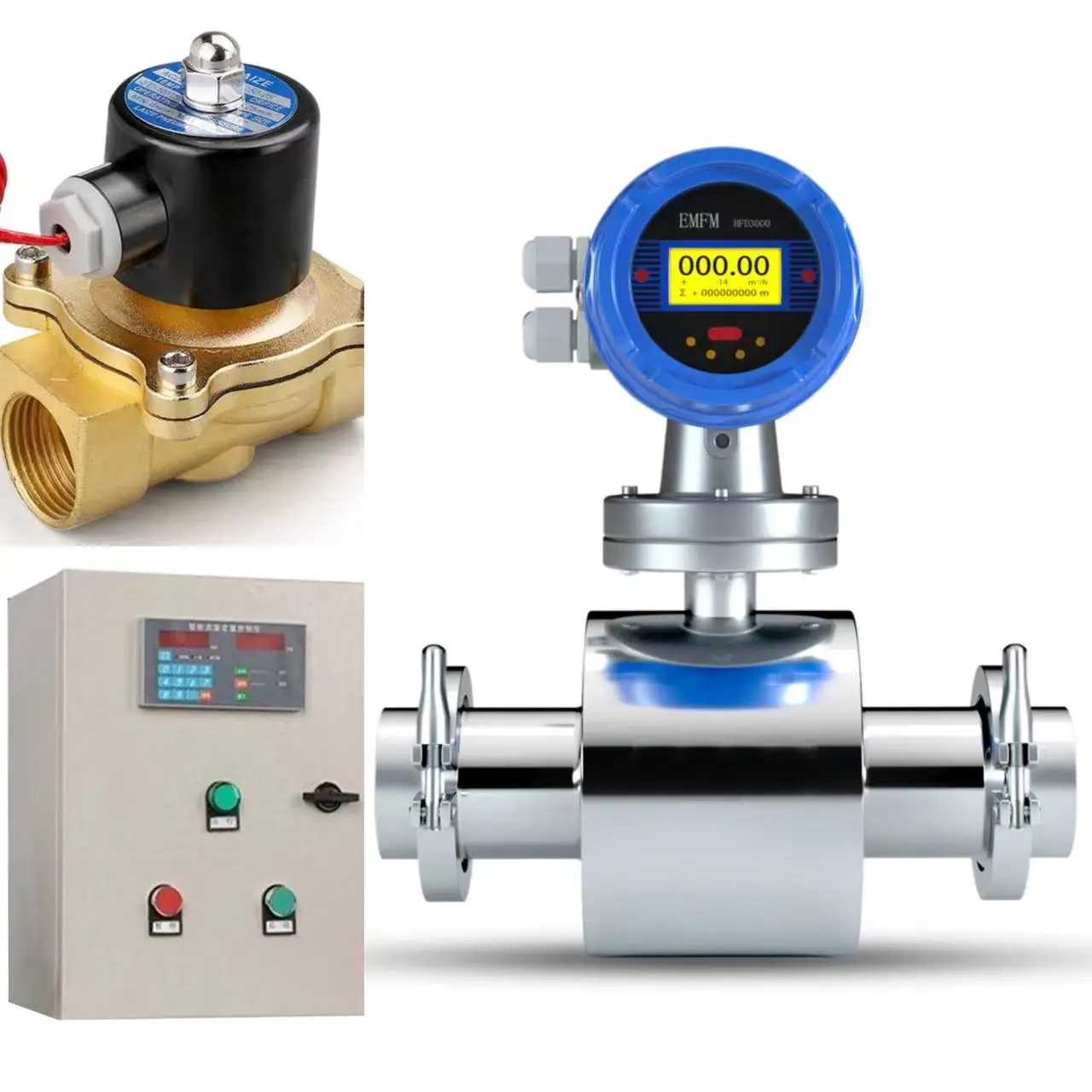 TLF AC220V DC24V Qutative الرقمية صمام التحكم في التدفق السائل تدفق Qutative تحكم تدفق متر صندوق التحكم