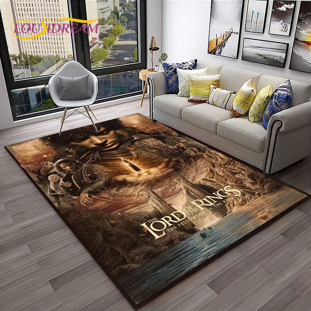 Alfombra de la película L el Señor de los anillos h-hobbit para el hogar, felpudo antideslizante para sala de estar, dormitorio, sofá, decoración, juego para niños
