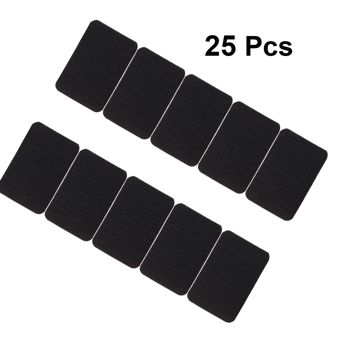 

25pcs Self-Adhesive Hook Loop Tape Rectangular Fasteners For Sofa Bed Carpet Fixing Durable Home Office Decor