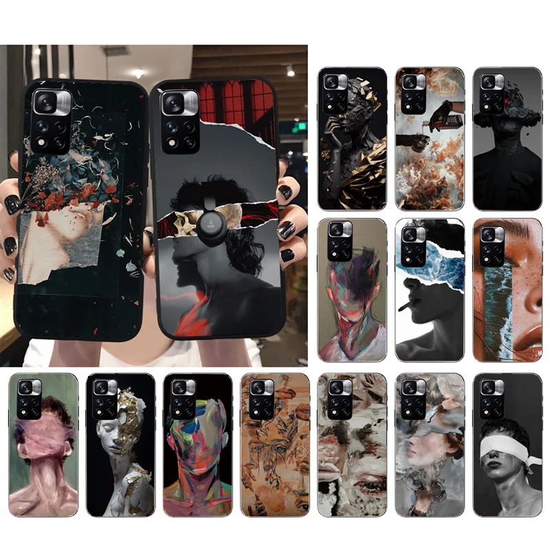 Man Art Artwork Phone Case For Xiaomi Redmi note 13 12 Pro 11S 11 10 Pro 10S 12S Redmi 13 10 13C