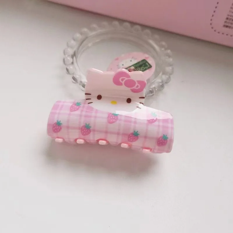 Sanrio Hello Kitty Claw Clip for Women Kawaii KT Cat Hair Clips Cartoon Ponytail Hairpin Girls Hair Styling Tool Accessories