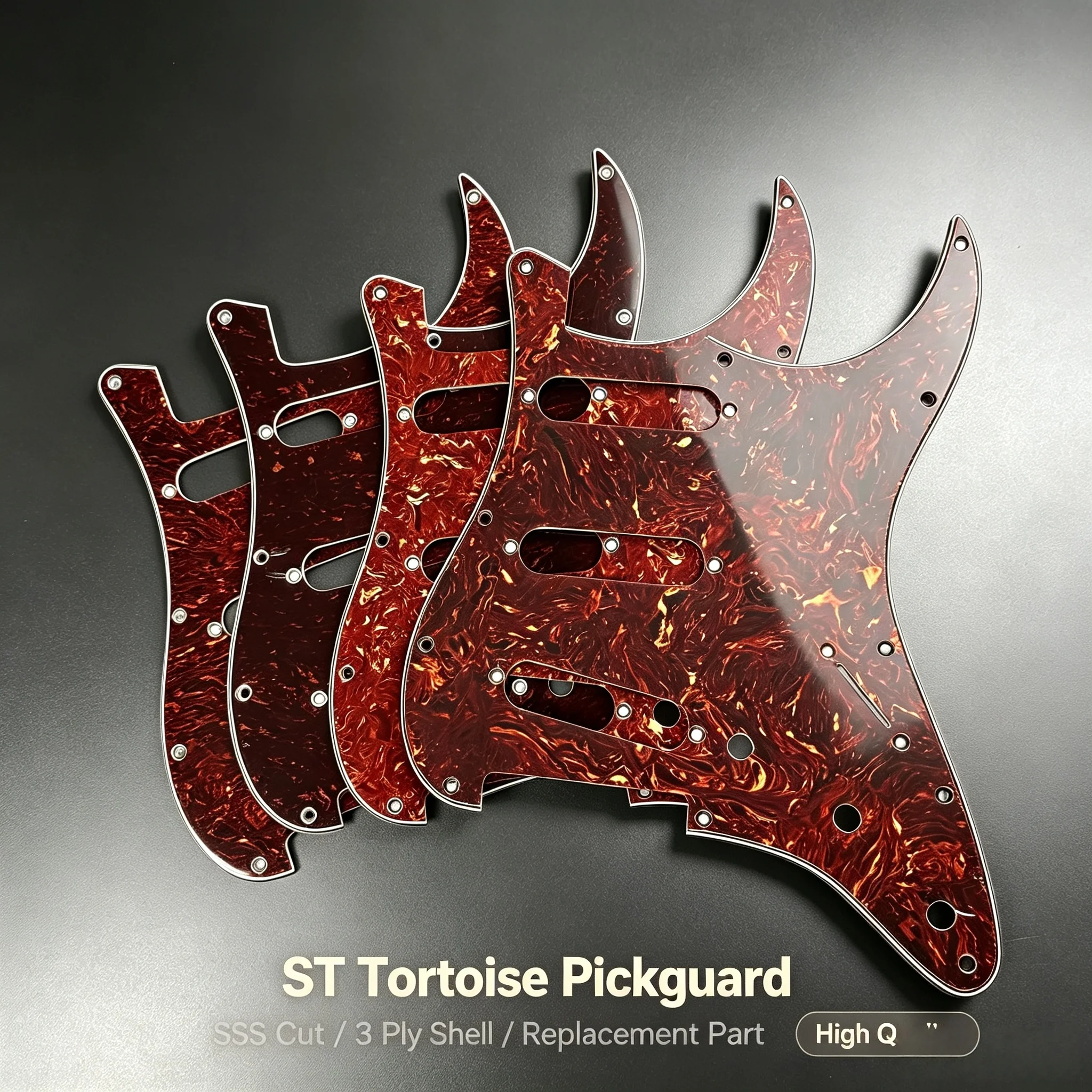 3 Ply Tortoise Shell ST SSS Pickguard Standard Single Single Single Pickup Scratch Plate Replacement Parts for ST Style Electric