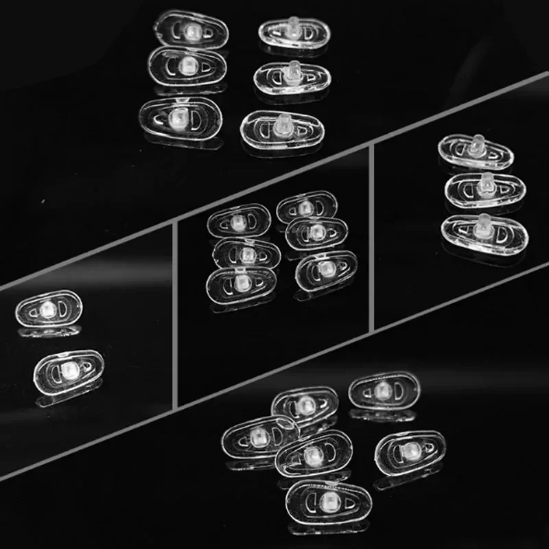 10/100 Pairs بها بنفسك واضح البيضاوي النظارات الأنف قوس سيليكون مخدات أنف للنظارة نظارات قوس مكافحة الإفلات النظارات الشمسية نظارات اكسسوارات