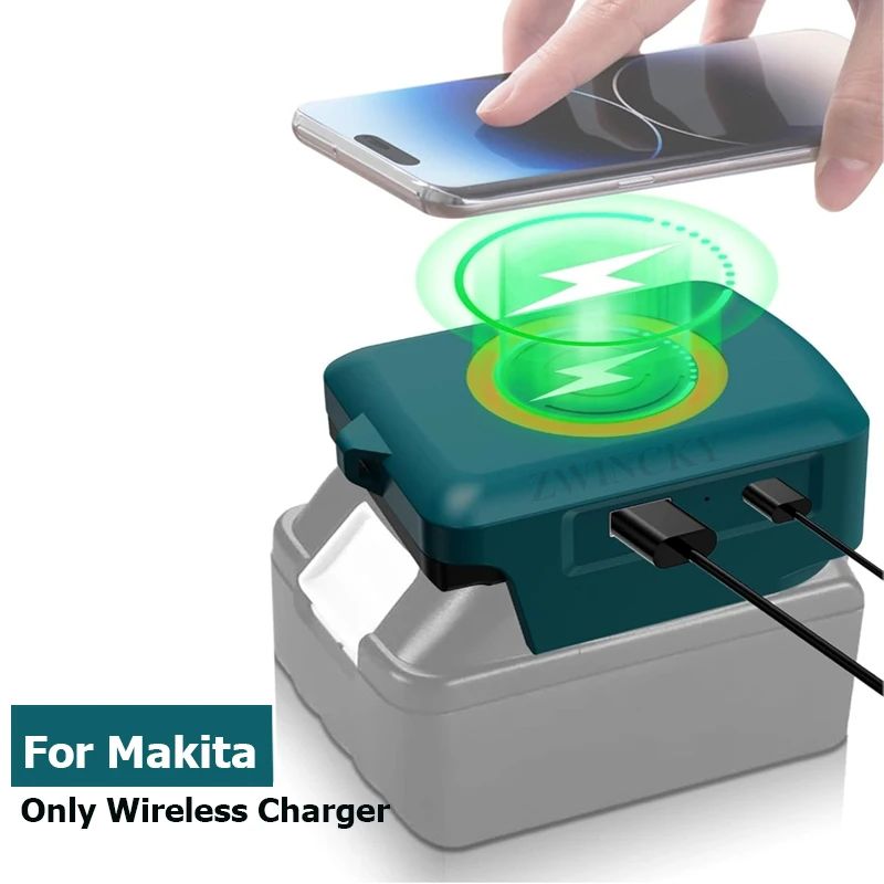 Wireless Charging for Cell Phones for Makita 18V Lithium Battery USB Charger Adapter for Samsung for Android for iPhone
