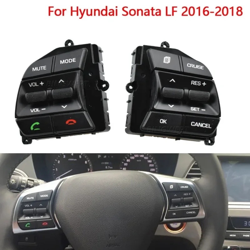 

Steering Wheel Button Cruise Control Switch With Backlight For Hyundai Sonata LF 2016 2017 2018