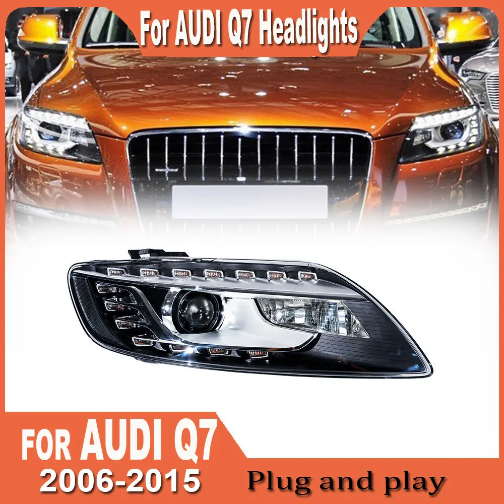 

Car Headlights for Audi Q7 2006 2007 2008 2009 2010 2011 2012 2013 2014 2015 LED Headlight Assembly DRL Turn Signal High Beam