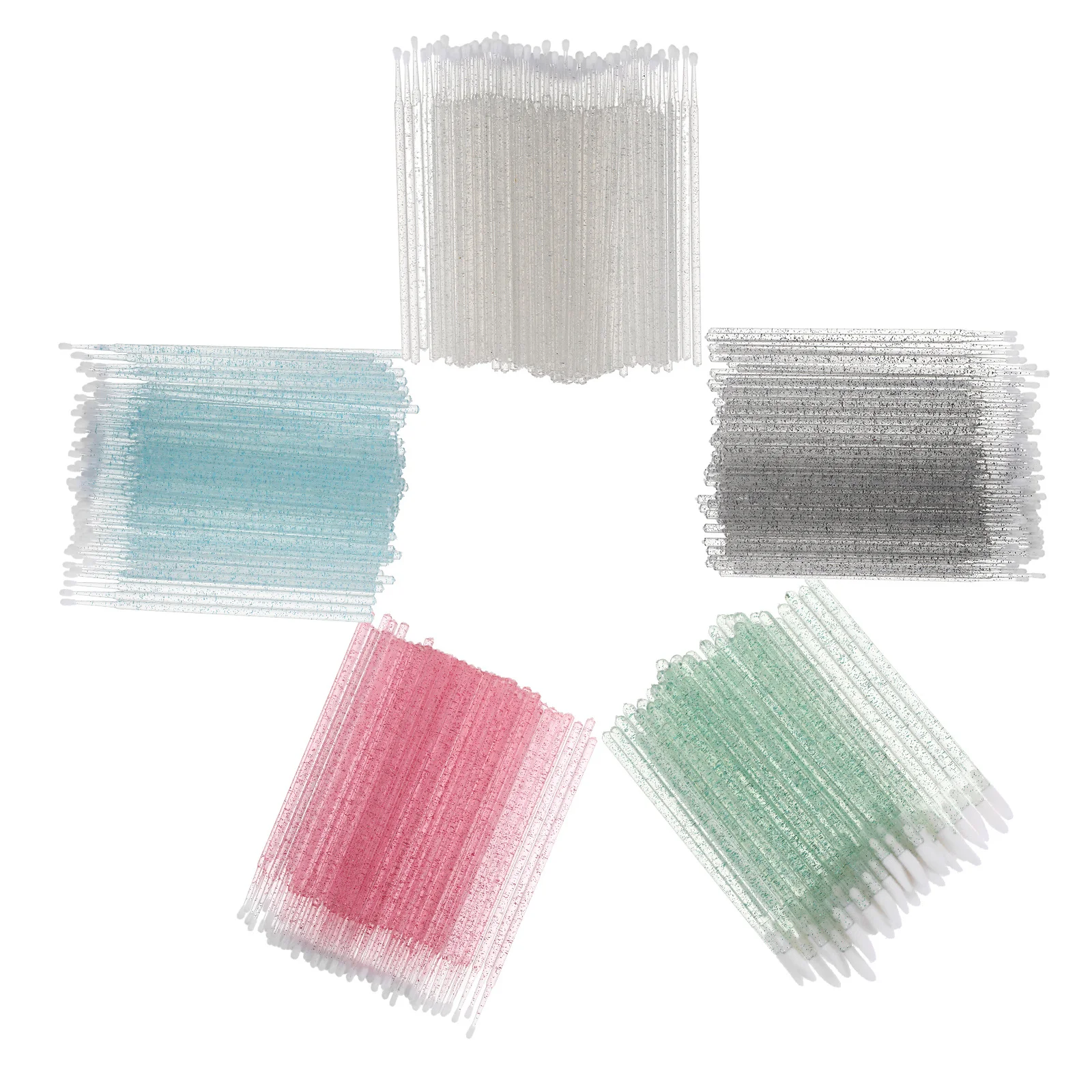 

1Set Disposable Crystal Lip Gloss Brush Clear Handle Micro Applicator Precise Lipstick Application Portable Makeup Swabs