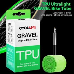CYCLAMI TPU Material Ultralight Gravel MTB 29 Bike Inner Tube Tire French Valve FV 45mm For Gravel 700C 32C 35C 37C 40C 47C