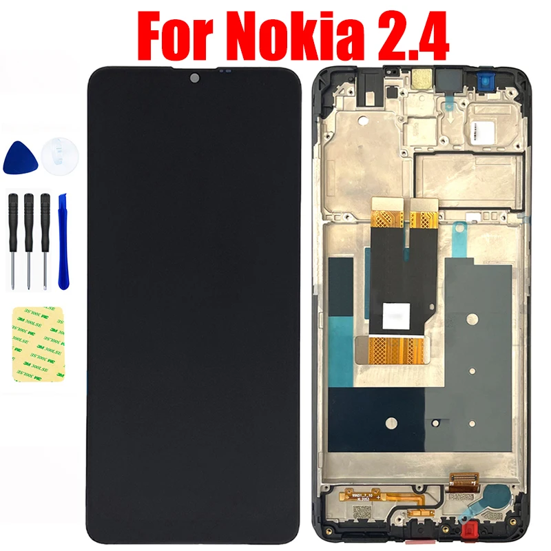 

For Nokia 2.4 TA-1277 TA-1275 TA-1274 TA-1270 LCD Display Screen Pantalla Matrix Panel with Touch Digitizer Glass Assembly Frame