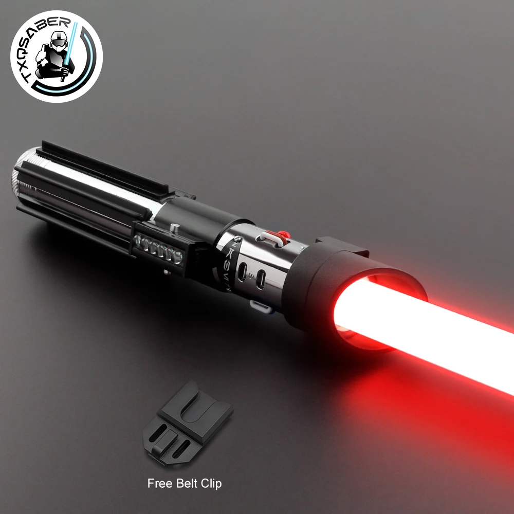 TXQSABER Spada laser Neopixel Altalena liscia Spada laser Manico in metallo Striscia LED Lama Jedi Cosplay Regalo di Natale Vader Replica