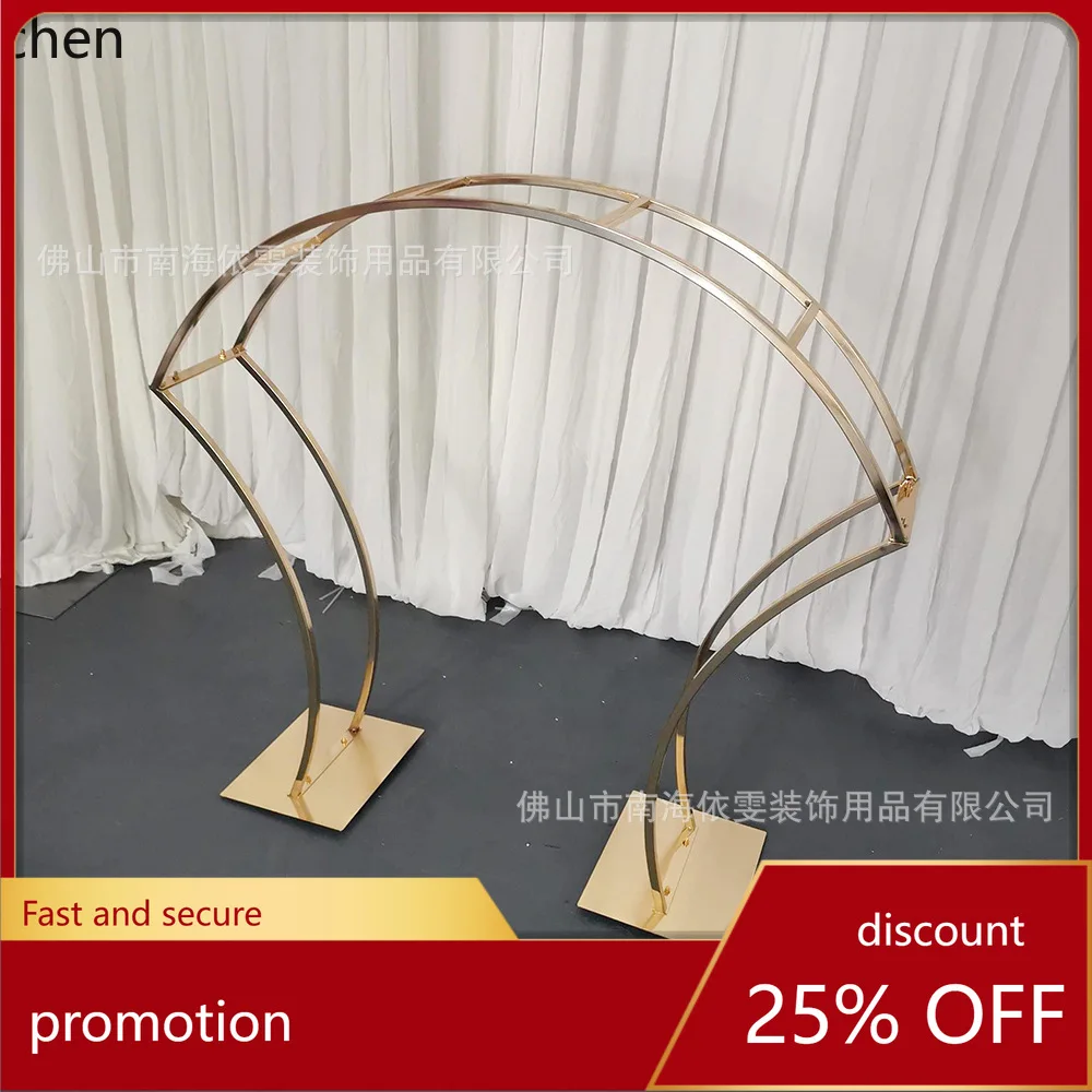 YFY European Style  Arch Flower Stand Export Electroplated Iron Art Iron Stand Wedding Props  Store Opening Flower Wall
