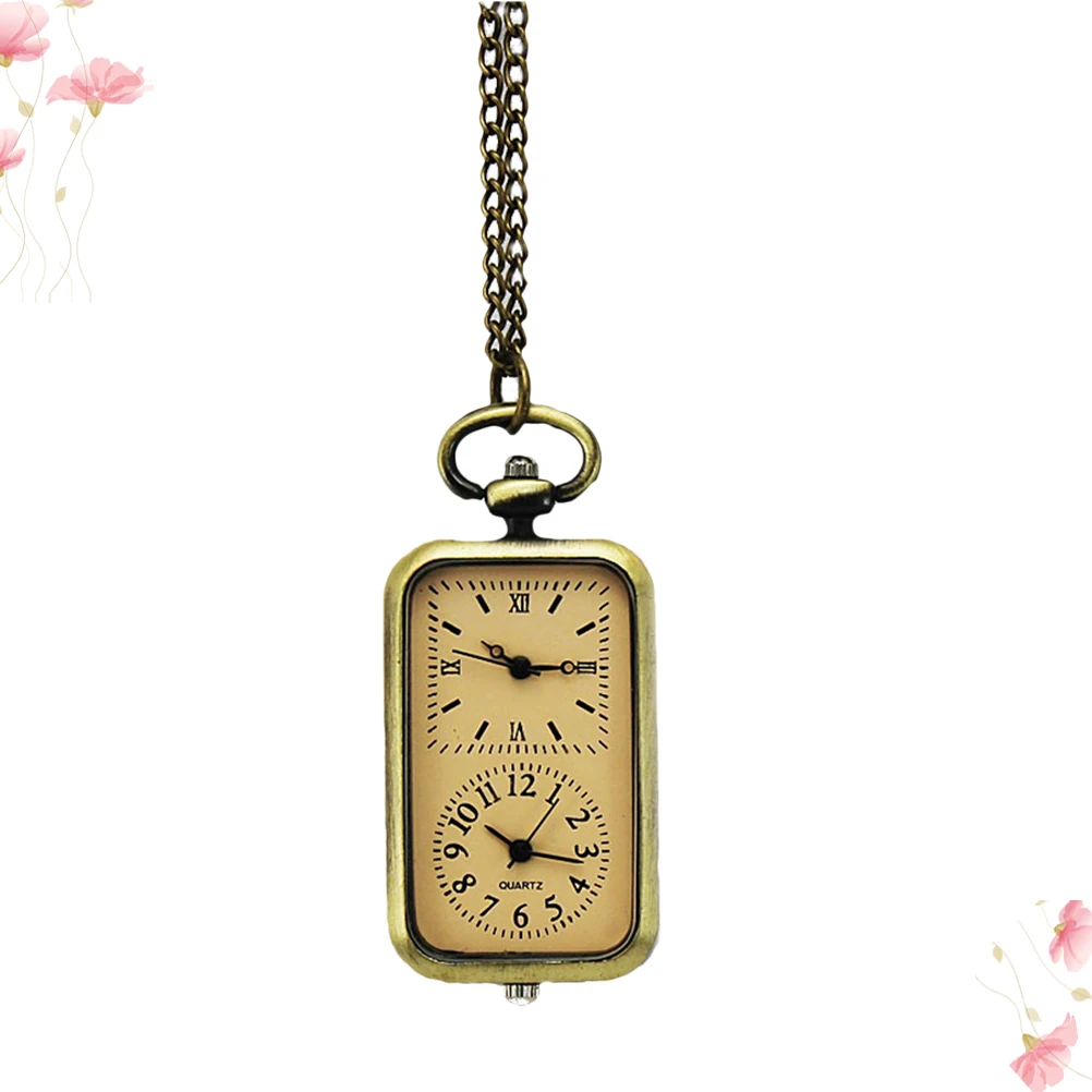 

Vintage Pocket Watch Classic Personalized Dual Movement Creative Clothes Decoration Watches Long Lasting Exquisite Practical