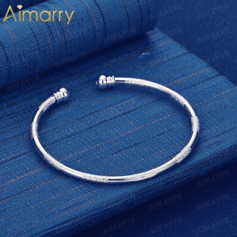 925 Sterling Silver Segmented Sparkling Sand C-shaped Bracelet for Women's Parties and Banquets High-quality Fashion Jewelry
