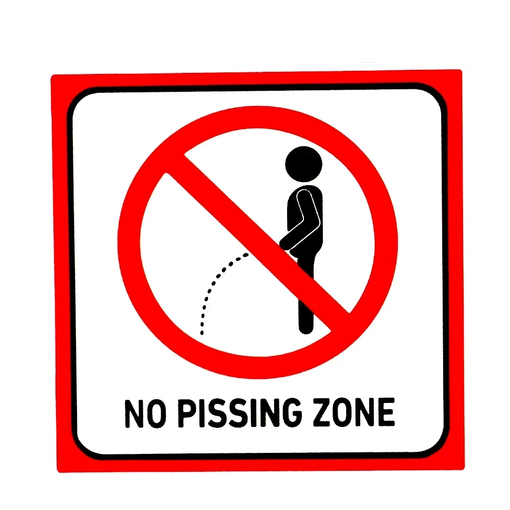 

It Is Forbidden To Urinate Anywhere Fun Car Stickers PVC Personalized Auto Body Windows Exquisite Waterproof Decals Decorate
