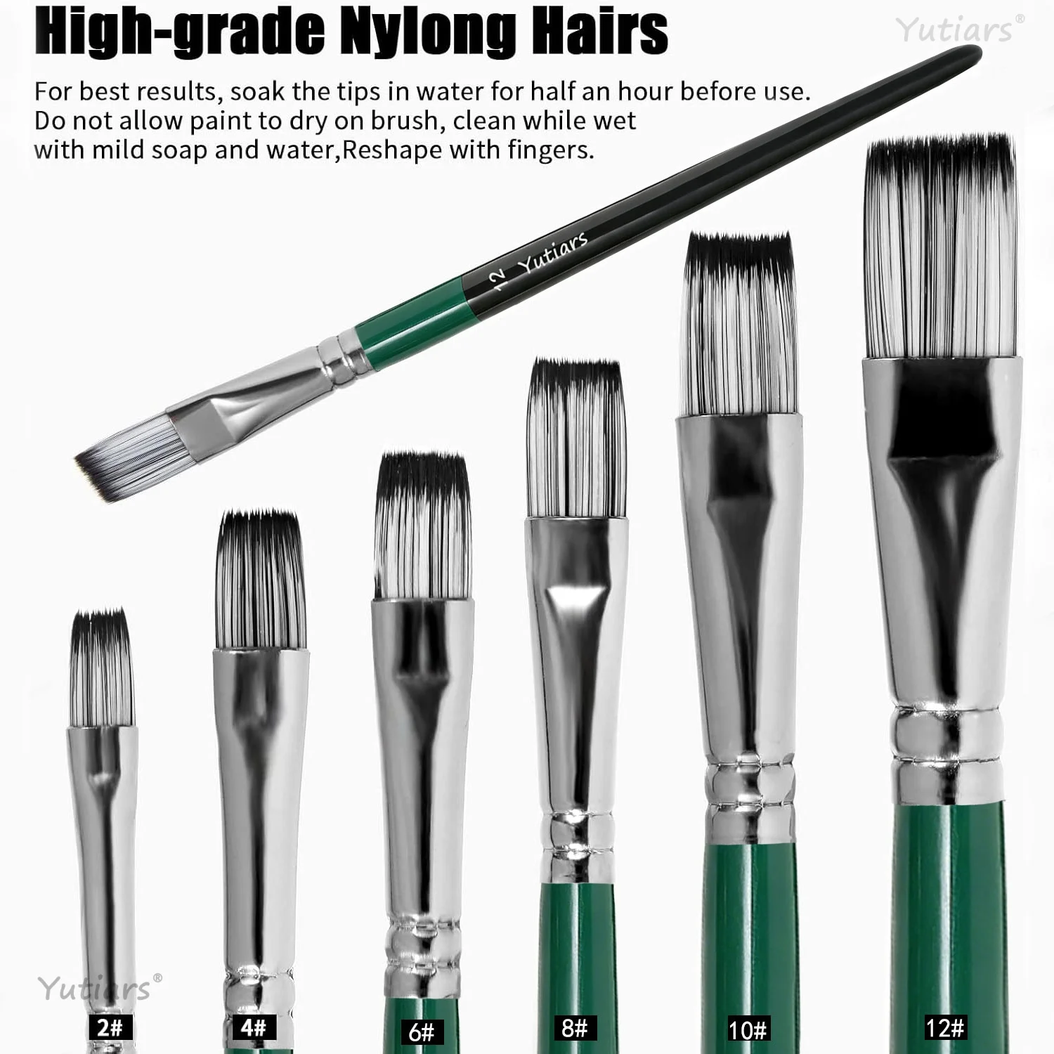 Professional Artist Paint Brush Set of 6-Painting Brushes Kit for Adults Fabulous for Canvas,Watercolor&Fabric-for Beginners
