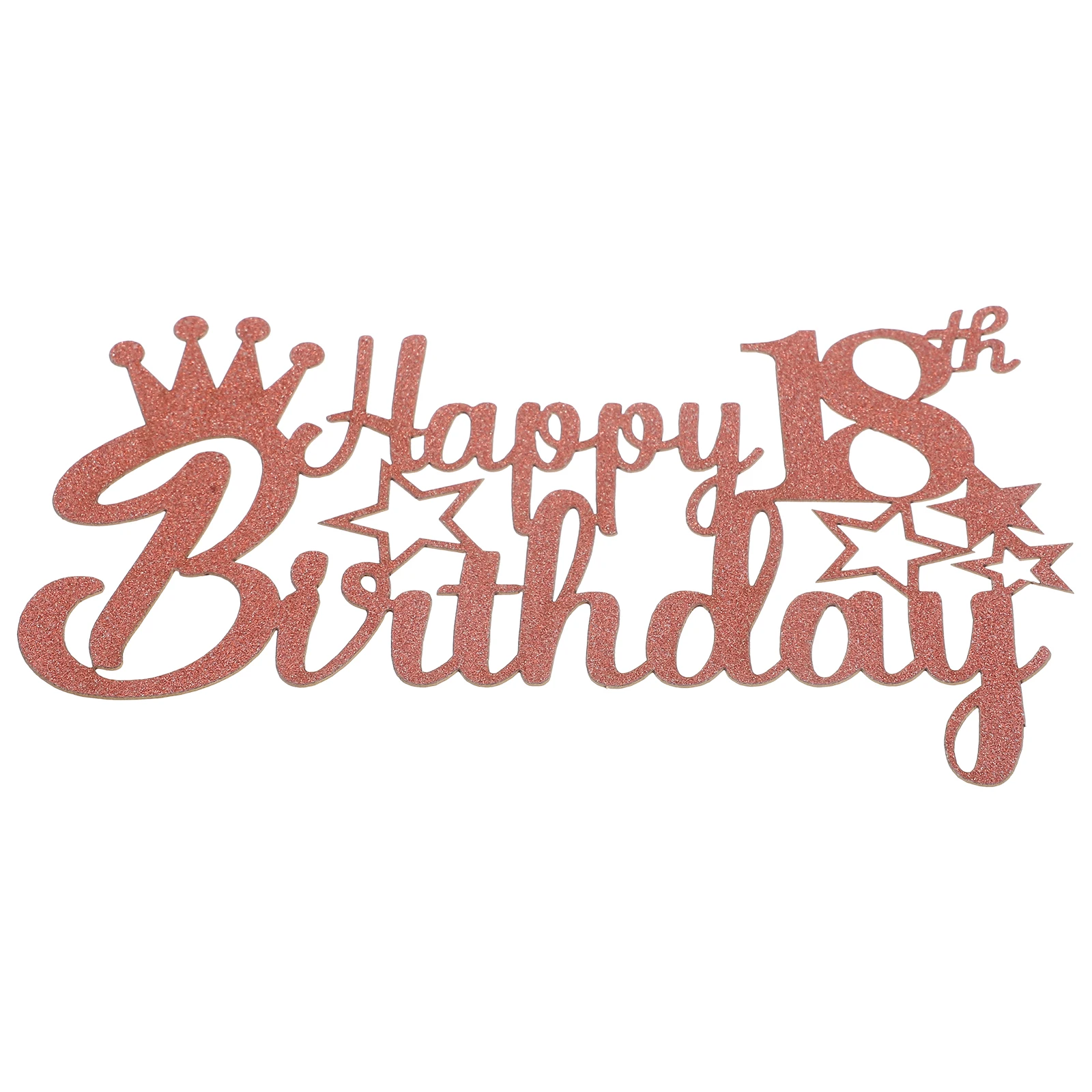 

Birthday Cake Insert Happy Topper Decorations for Girls Glitter Toppers Paper Cupcake