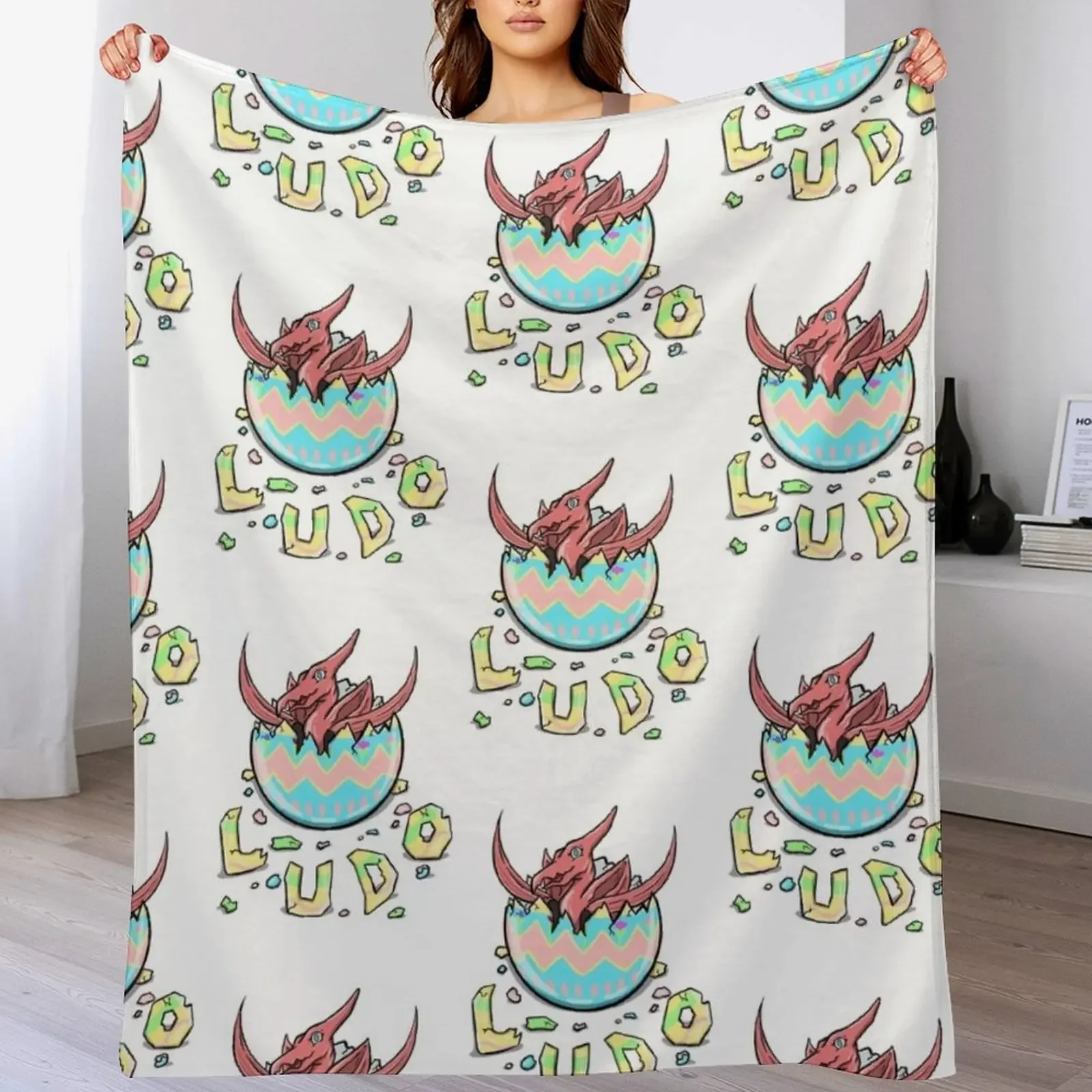 LUDO Rock Band Easter Pterodactyl Baby Throw Blanket