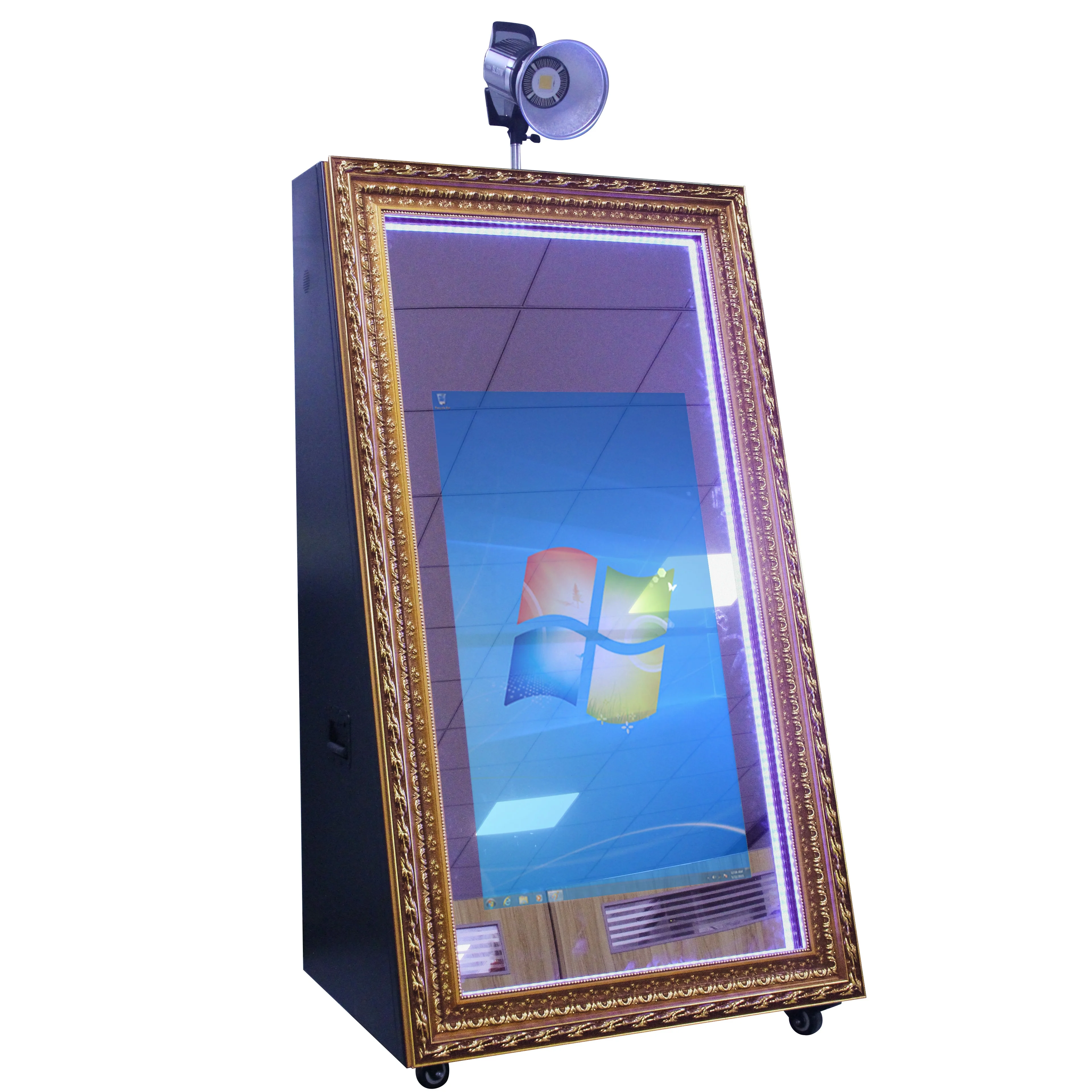 Vending Selfie Magic Mirror Photo Booth/Photo Booth Vending Machine with Space for DNP Printer & Canon Camera Kiosk