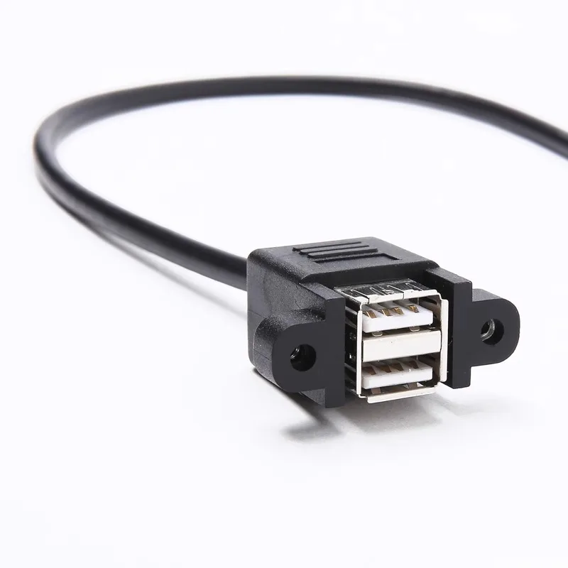 Motherboard 9Pin to USB 2.0 Dual Port Expansion Cable 9Pin to Double USB Up/Down Port Copper Cable for Computer Chassis