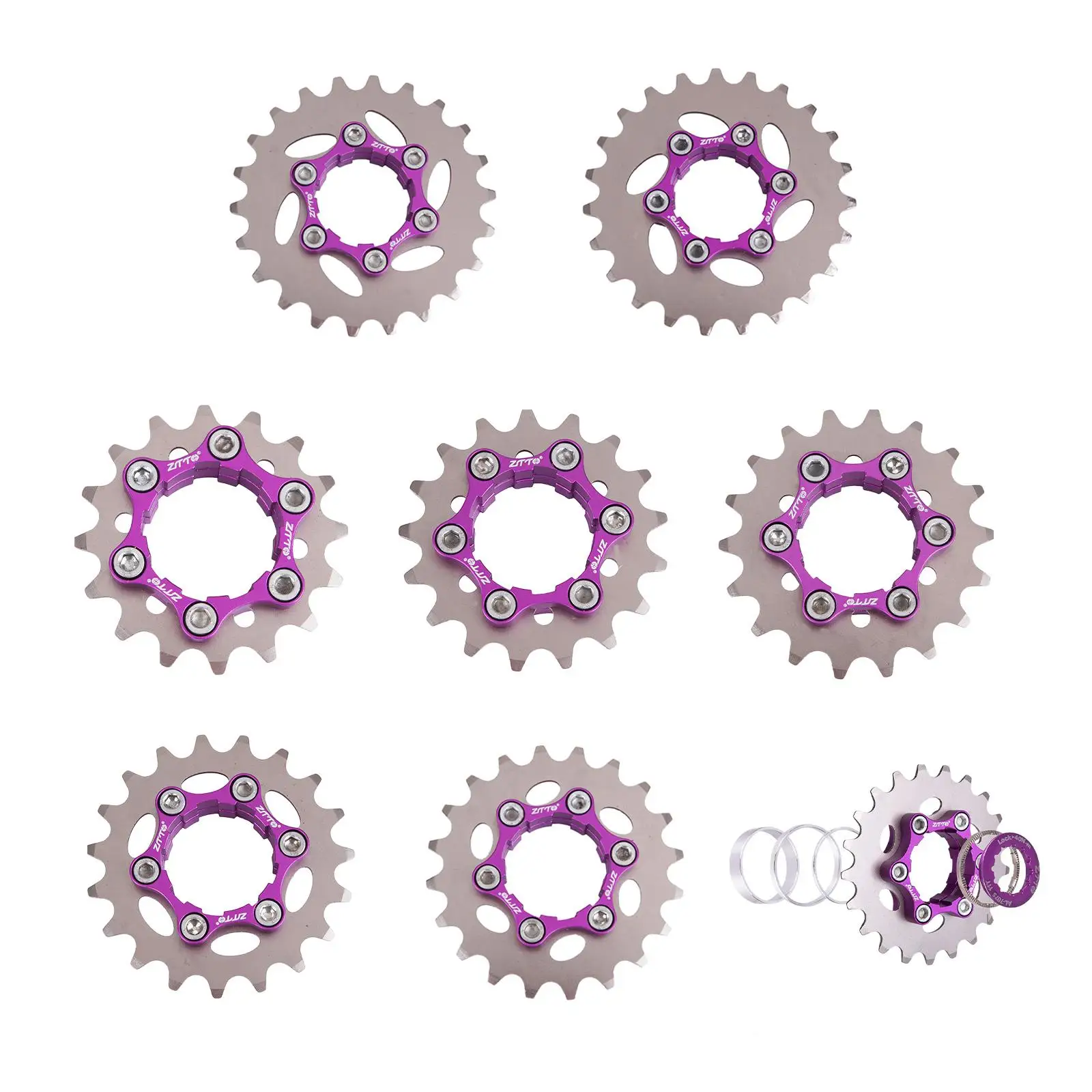 Single Speed Bike Cassette Alloy Lightweight Fixed Gear Hub Converter Freewheel Mountain Road Bicycle Spare Parts for Upgrade