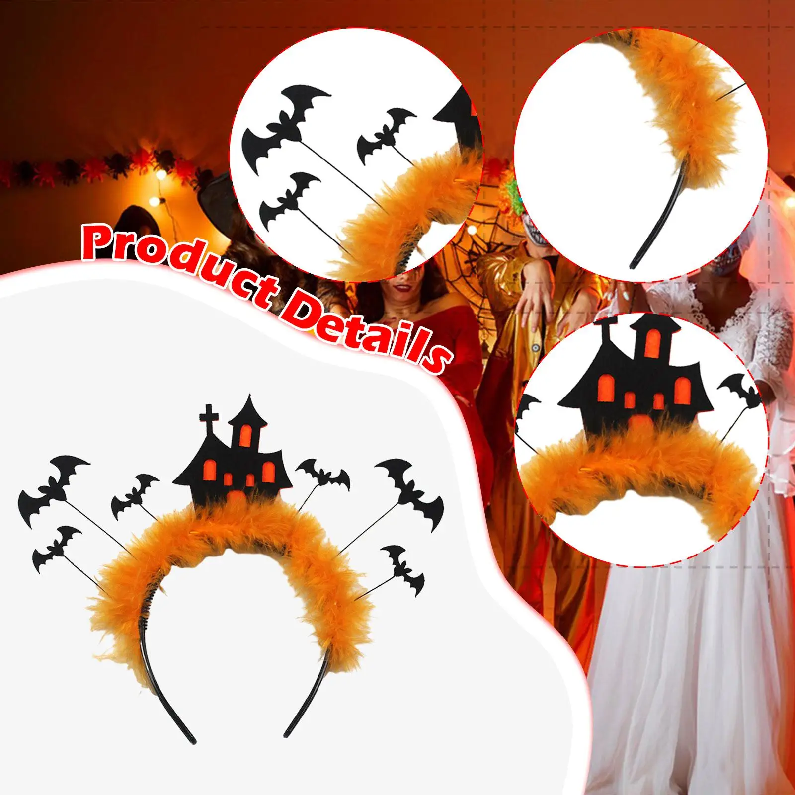 ที่คาดผมฮาโลวีนคอสเพลย์ Headwear สําหรับการแสดงบนเวทีปาร์ตี้