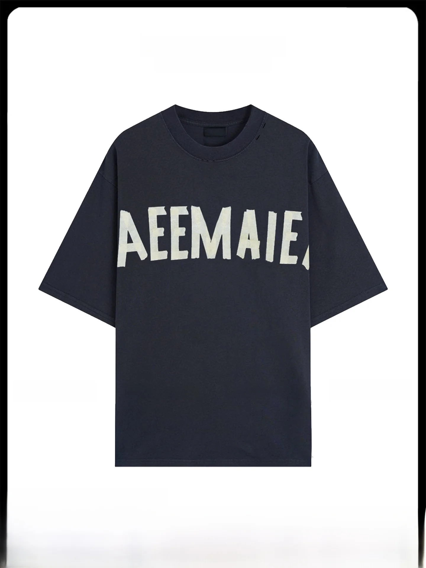 BAEEMAIEA Paris Short Sleeve T-Shirt Unisex Loose Fit Tear Hole Print Cotton Casual Top for Men And Women
