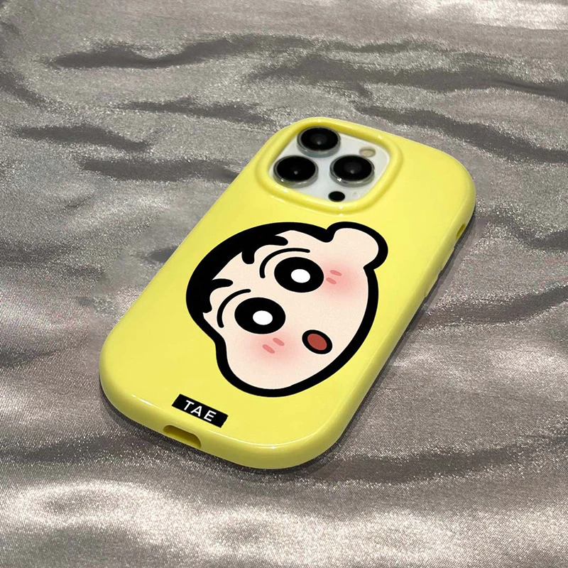 Crayon Shin-Chan Avatar iPhone15Promax Fall Prevention Phone Case Kawaii Anime 13 14Pro Max Plus Phone Protective Shell Gifts