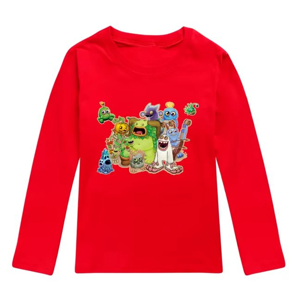 My Singing Monsters Kids Spring Summer T-shirt Teenage Girls Clothing Cotton Boys Tshirt Boutique Children Tees O-Neck Tops