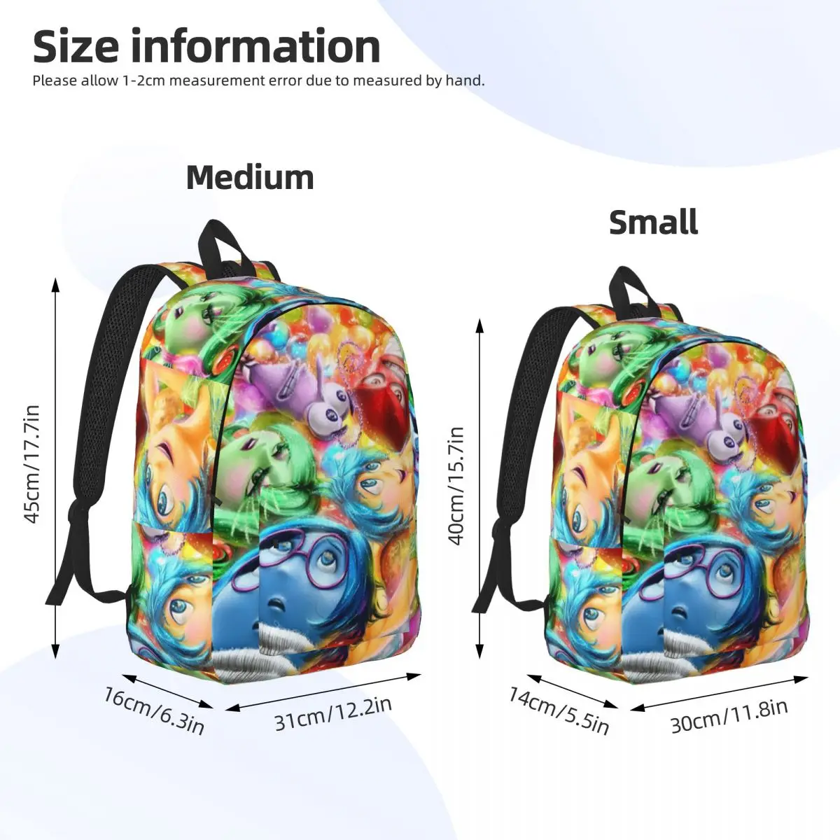 Mochila de lona con 2 personajes para niño y niña, morral escolar con diseño de Anime, Humor, para guardería y preescolar