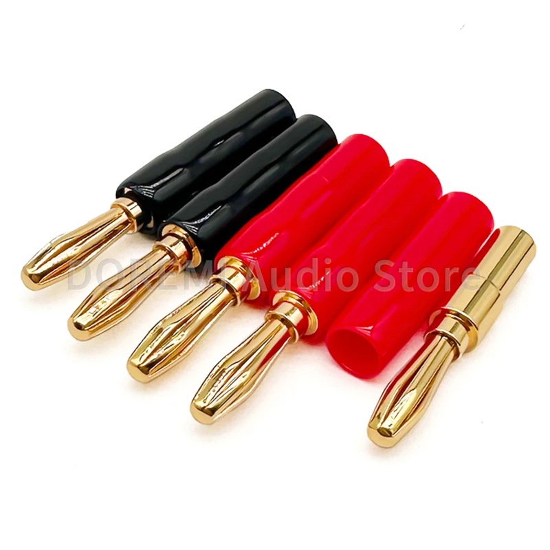 4/10/18/24Pcs Screw Type 4mm Banana Plugs Male Connector HIFI Audio Speaker Cable Adapter Sound Amplifier Wire Banana Plugs Jack