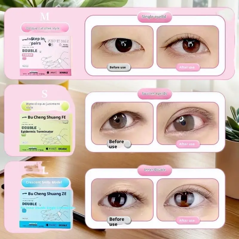 120 قطعة من ملصقات الجفن المزدوجة غير المرئية - ملصقات جفن شفافة مقاومة للماء تدوم طويلاً مع أداة #2