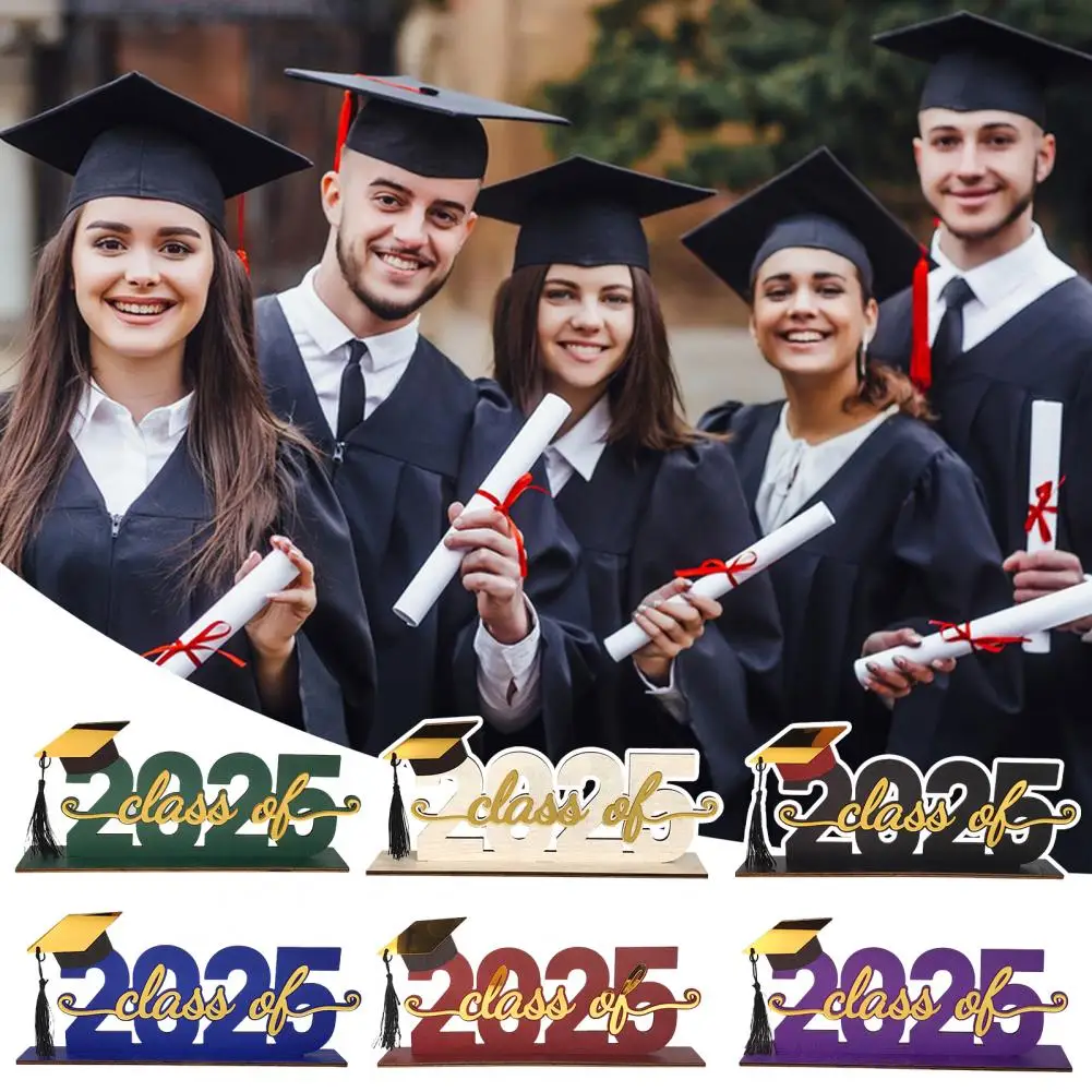 Wooden Table Sign College Graduates Sign 2025 Graduation Table Sign for High School College Graduates Wooden Bachelor for Home