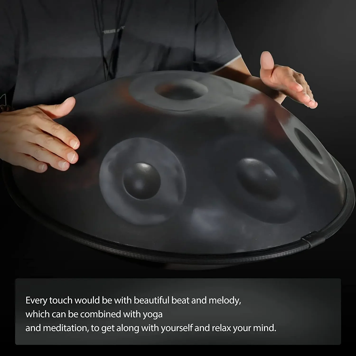 Handpan Drums Sets D Minor 22 inches Steel Hand Drum with Soft Hand Pan Bag, 2 handpan mallet,Handpan Stand