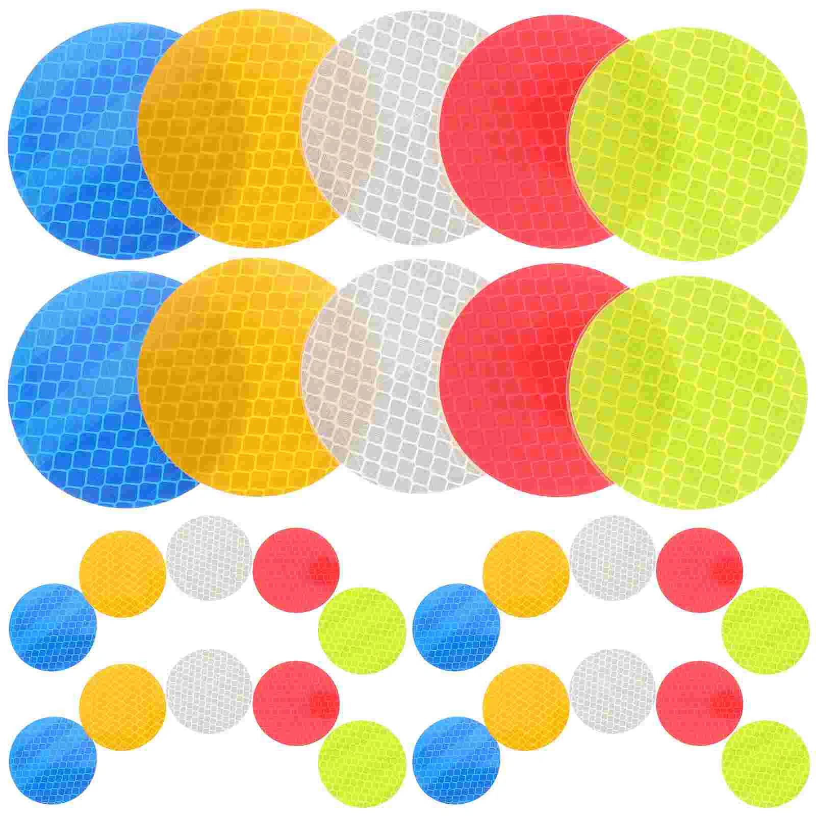 20 Pcs Car Decor Reflective Stickers Bag Bike Reflectors Warning Signs Portable Wheel Clothing Tire Colorful Student