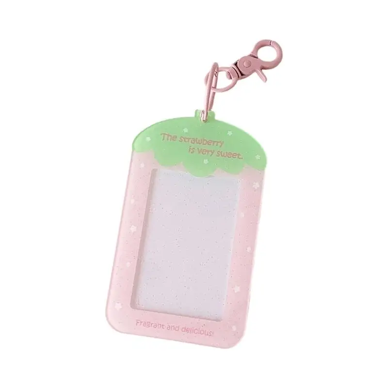 Y1UB 3 Inch Card Protector Card Protective Sleeve For Photos School Cards With Convenient Carry Hook & Waterproof Design