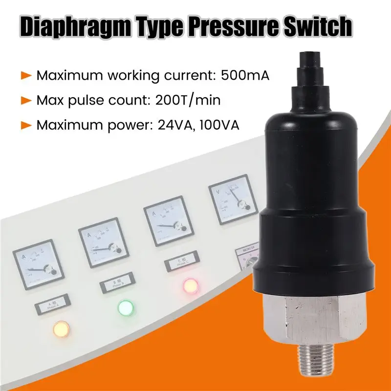 【RECOMENDAR】1/8 Inch Male QPM11-NO Saklar Tekanan Tipe Diafragma yang Dapat Disesuaikan Normal Terbuka