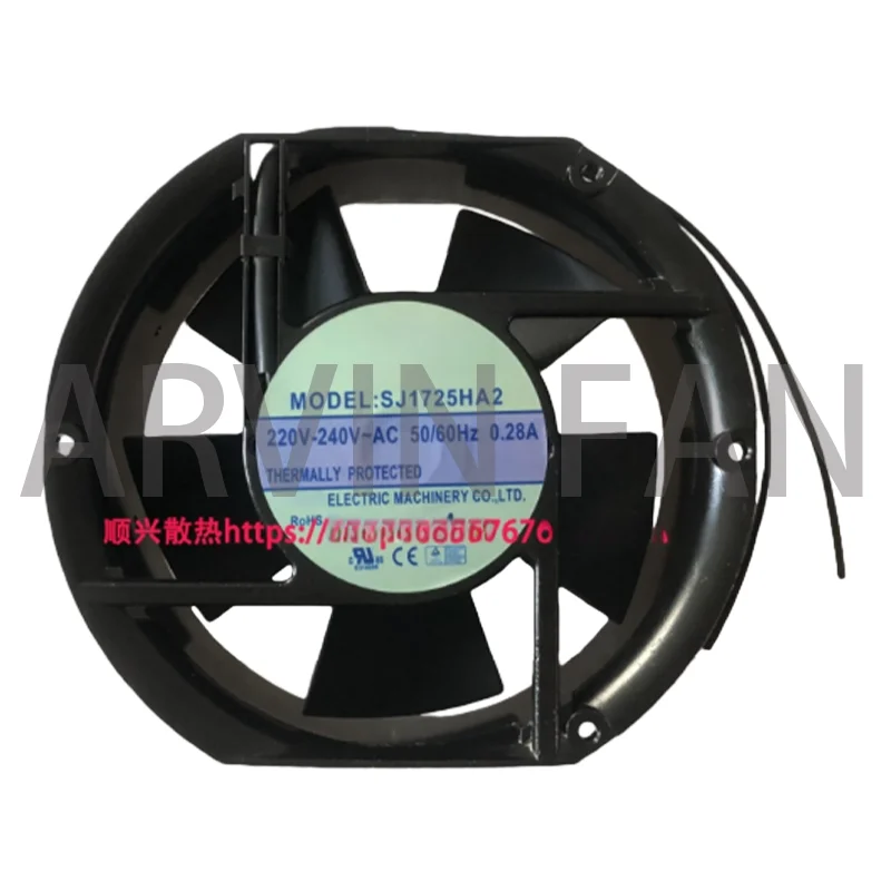 

Совершенно новый вентилятор SJ1725HA2 AC220V с вилкой 17251, вентилятор с алюминиевой рамой