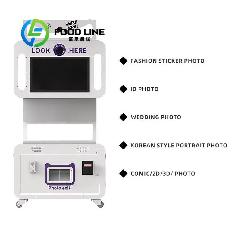 Digital Photo Booth Kiosk High Definition Camera And Interactive Software For Instant Photo Capture In Exhibition And Amusement