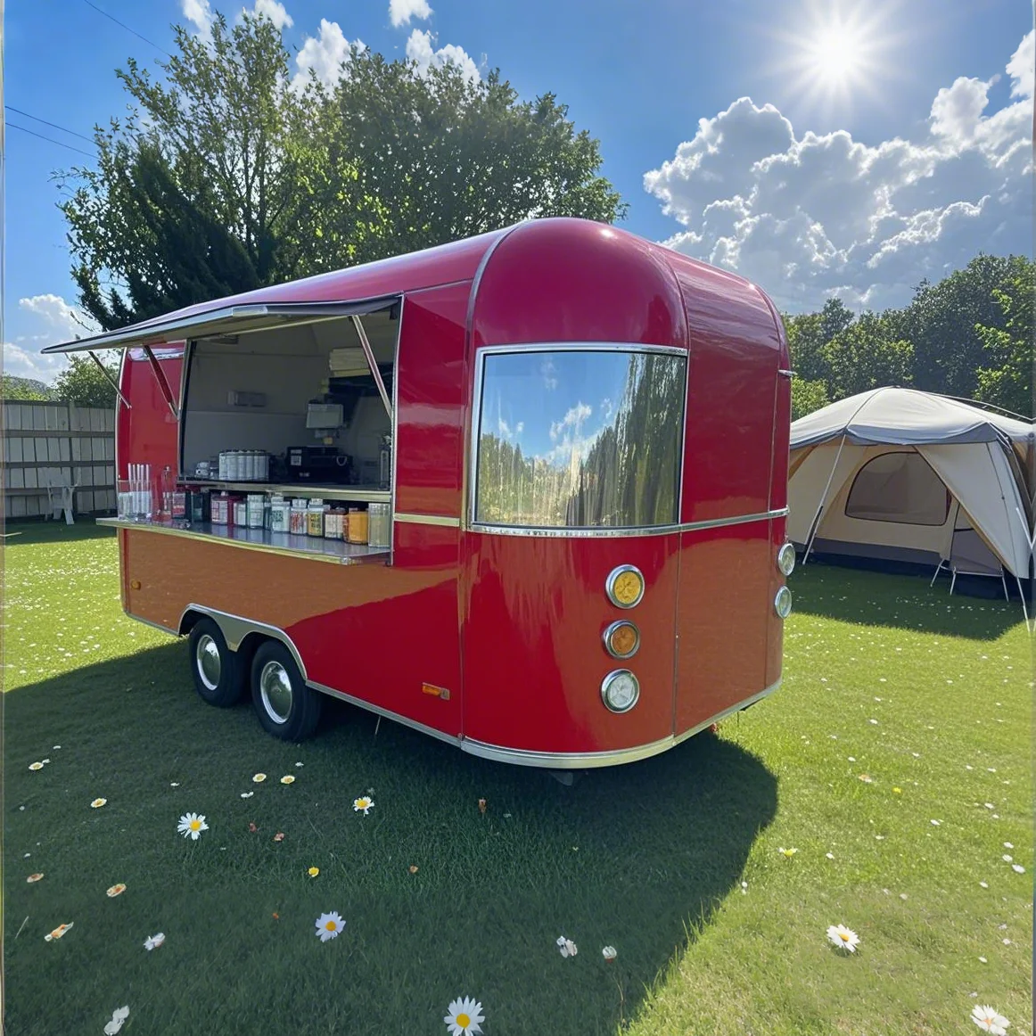 Reboque de rua, cozinha móvel, churrasco, reboques de fast food, caminhão de comida totalmente equipado com cozinha completa para venda