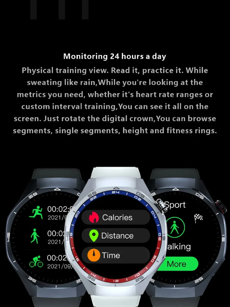 2025 HT32 GT Series bluetooth smart watch AMOLED compass heart rate blood oxygen health monitor NFC sports smartwatch waterproof