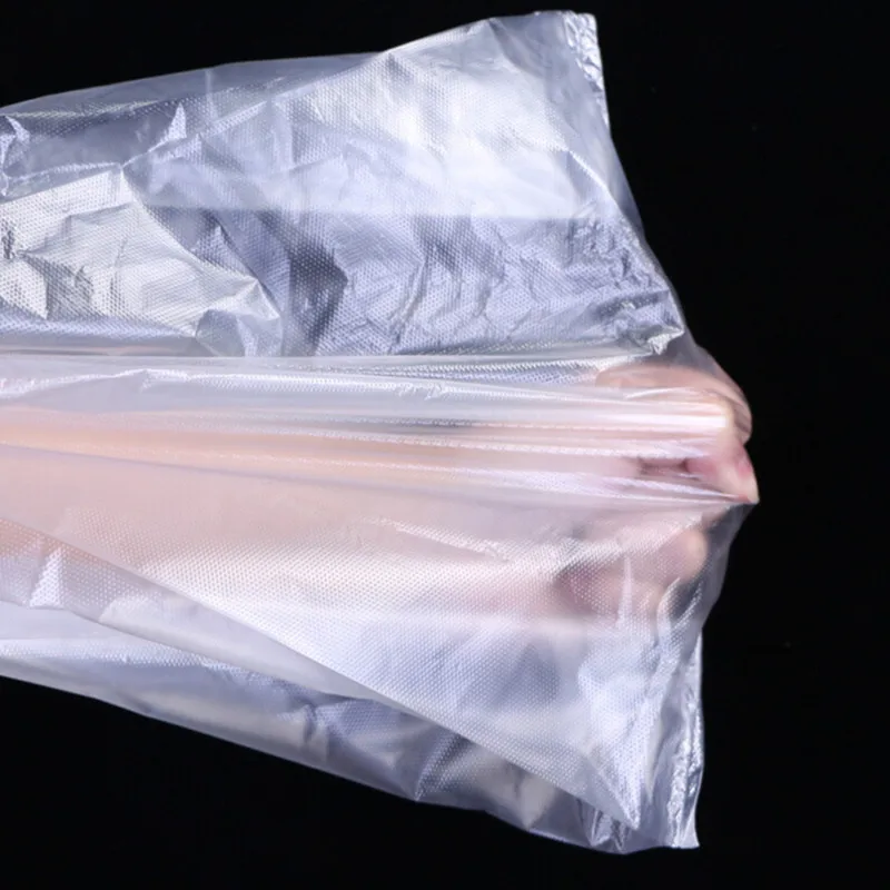 100Pcs Transparent Plastic Bags Shopping Bag Supermarket Bags With Handle Food Packaging 15-26cm/20-30cm/24-37cm/28-48cm