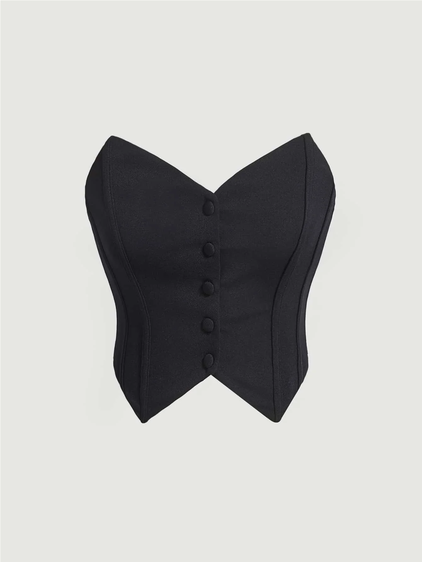 Satin Corset Tube Top, Sweetheart Neckline Button Front Bustier, Elegant Seductive Night Out Summer Party Top for Women