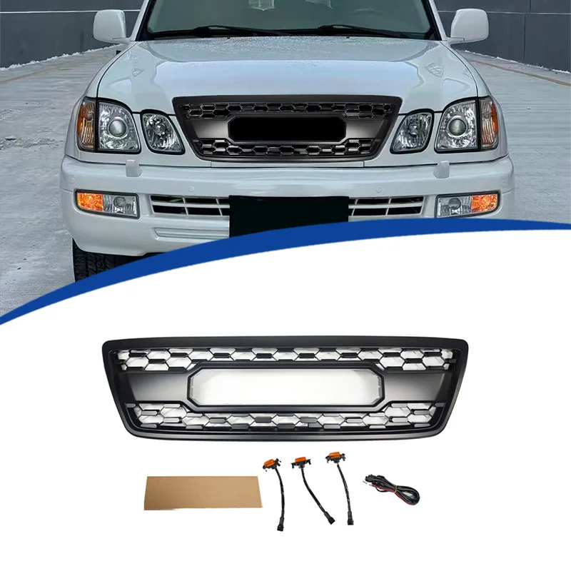 

Front Bumper Grille for 2003-2007 Lexus LX470 TRD Pro Style Mesh Grill ABS Direct Fit Racing Grills Off-Road Car Accessories