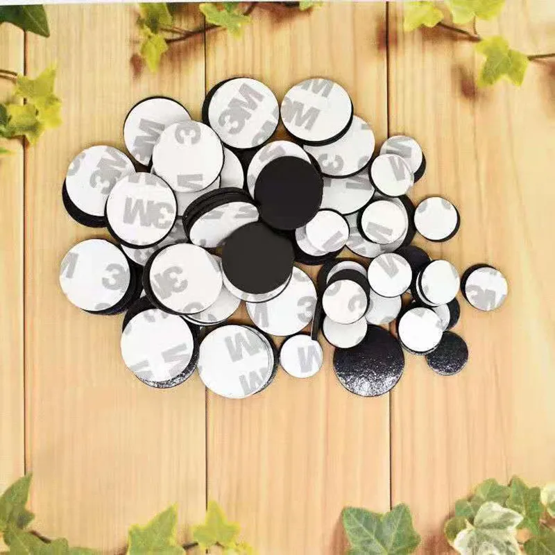 

Self Adhesive Magnetic 15x2mm 25x2mm 30x1mm Round Rubber Flexible Small Sticky Magnets Disc for Crafts Hobby and Fridge 15-40mm