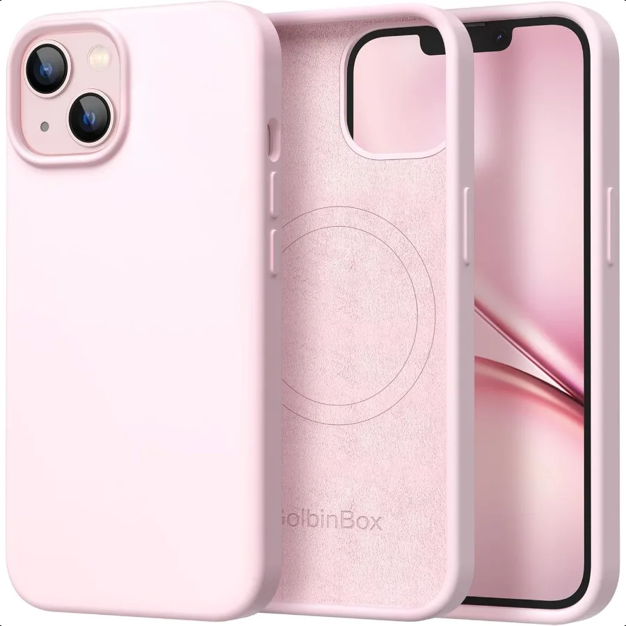

Magnetic for iPhone 13 Case iPhone 14 Case Compatible with MagSafe [Soft AntiScratch Lining] Slim Liquid Silicone Shockproof Pr