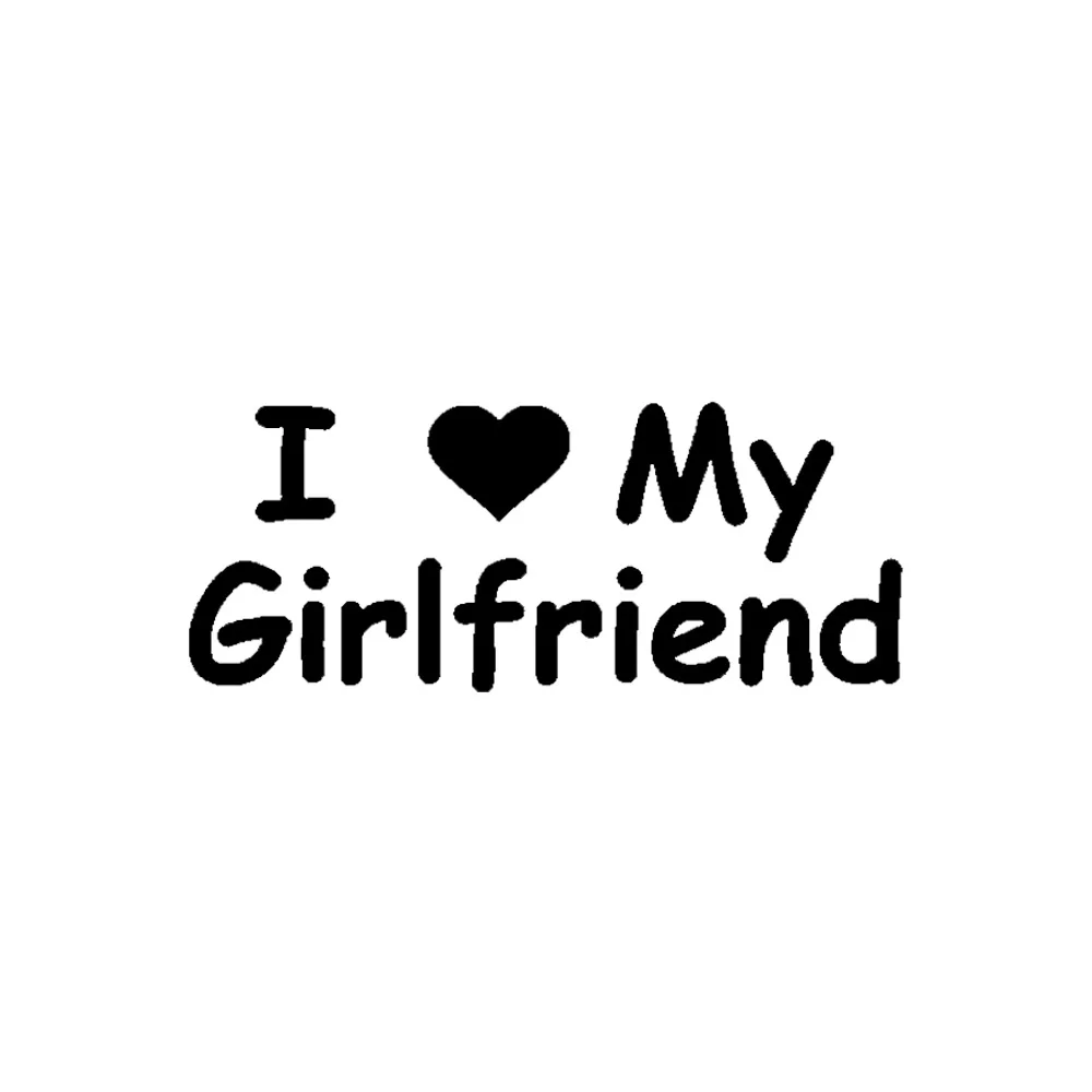 20x8cm I Love My Girlfriend Vinyl Decal Car Sticker Waterproof Auto Decoration for Car Body Bumper Rear Window F105