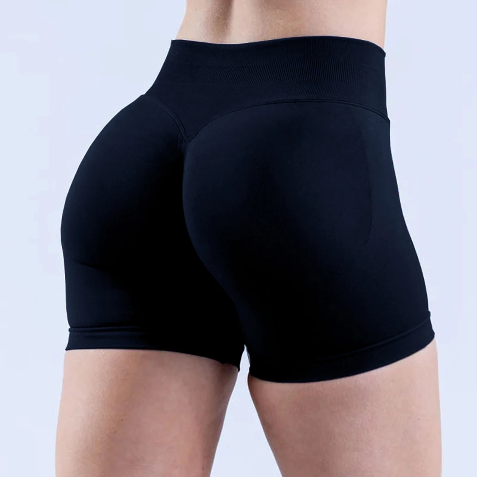 

Women Tummy Control Yoga Shorts Solid High Waisted Yoga Lounge Pants Short Pants Gym Running Workout Cycling Athletic Pants