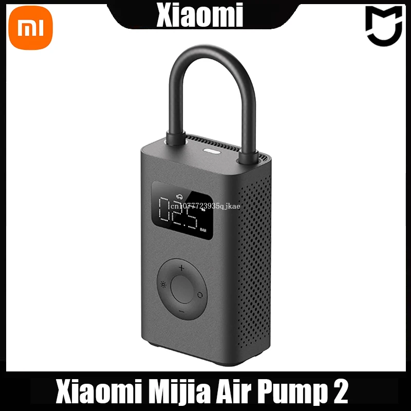 Xiaomi Mijia Air Pump 2 Car Inflator Car Bicycle Inflator Tire Pressure Detection Preset Pressure 150Psi 2000Mah Rechargeable